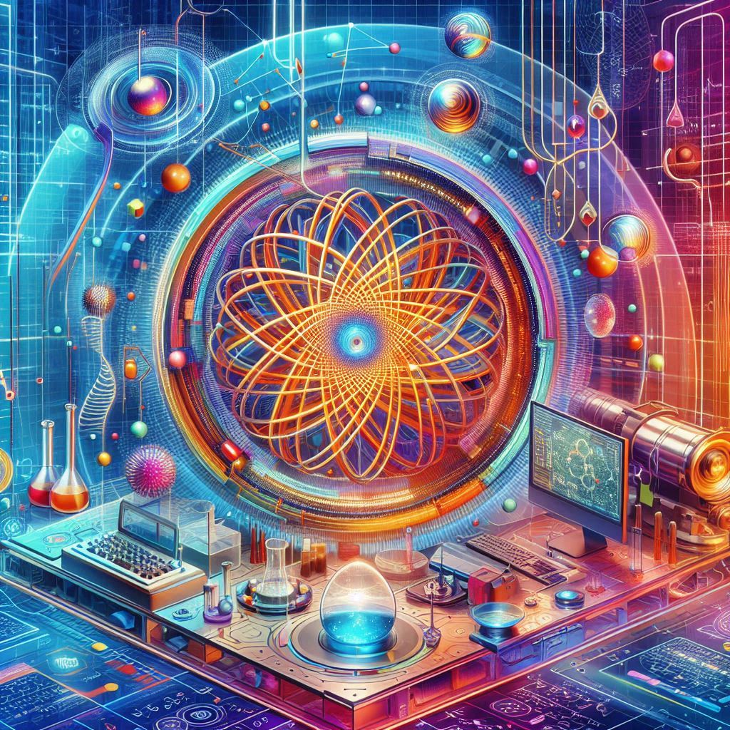Image of futuristic world and superconductivity